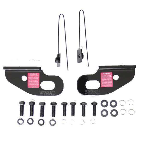 Roadsafe BLACK SPECIAL EDITION Rated Recovery Tow Point compatible with Nissan Patrol GU Series 3-5, Toyota Land Cruiser 80/100/105, GWM Tank 300 - Pair