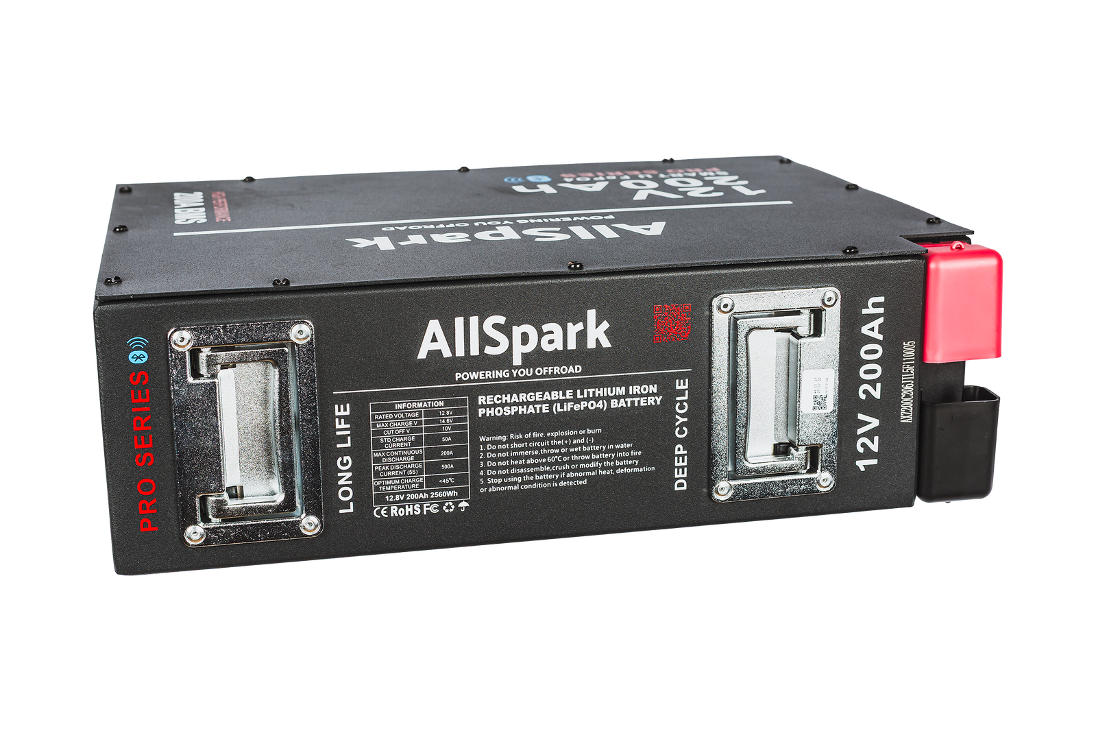 AllSpark 200Ah Slimline Lithium battery with Bluetooth 12V AS-12200SLIMBT - Image 3
