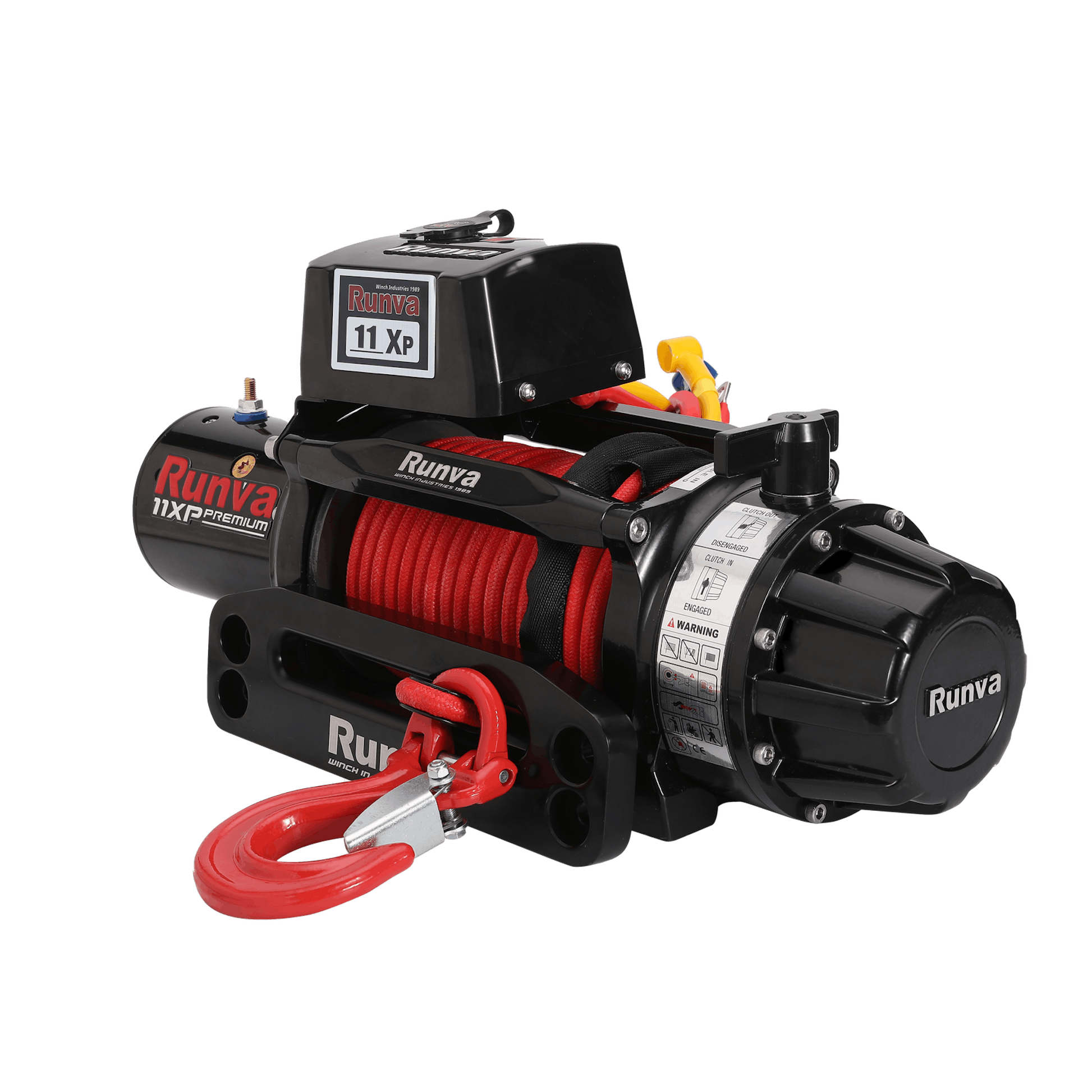 Runva 11XP PREMIUM RED Edition 12V with Synthetic Rope - 11XPPREMIUM12VDREDWH