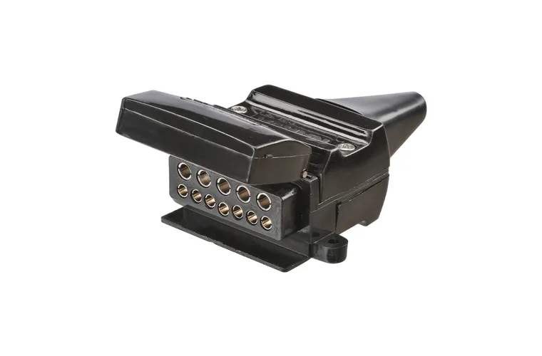 Narva 12 Pin Flat Trailer Socket with Reed Switch for use with Normally Closed Circuits - 82073BL