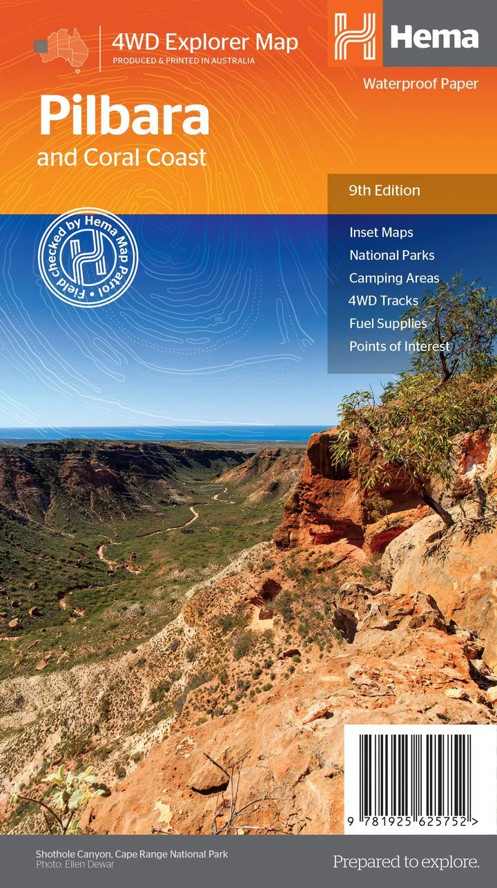 Hema Maps - Pilbara & Coral Coast Map - 9781925625752