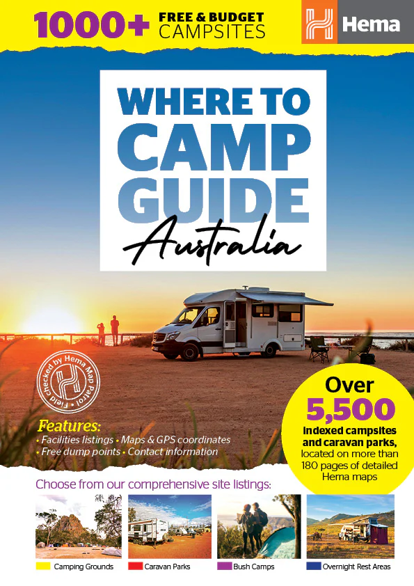 Hema Maps - Where to Camp Guide - 9781925625936