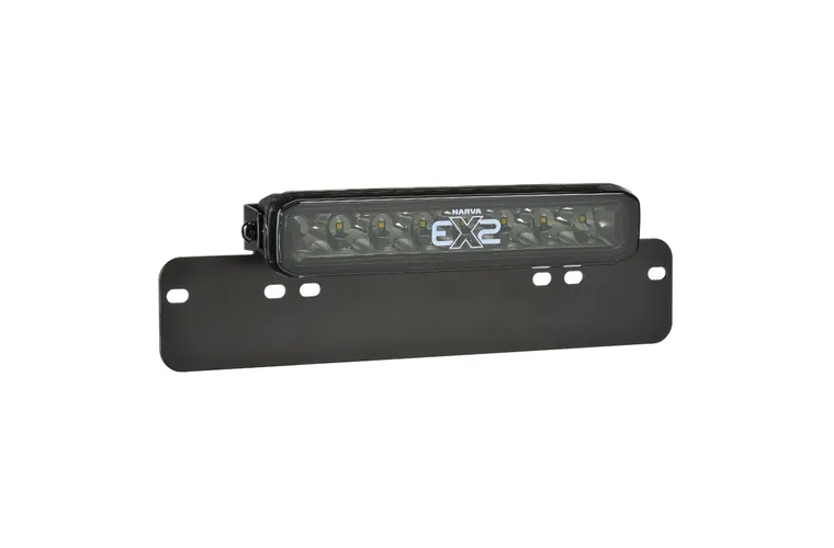 10" EX2 Blackout Light Bar Single Row Licence Plate